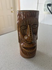 Kahiki Supper Club Tiki Mug No. 1 Columbus Ohio Ceramic Tumbler Label 6.5" 