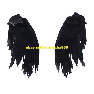 1/12 Scale Black Tattered Cloak Dark Fantasy Warrior Cape For 6'' Action Figure