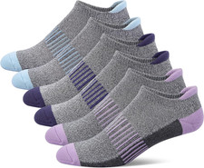 Women'S Athletic Ankle Socks with Heel Tab, Premium Cotton, Soft Cushion, Reinfo