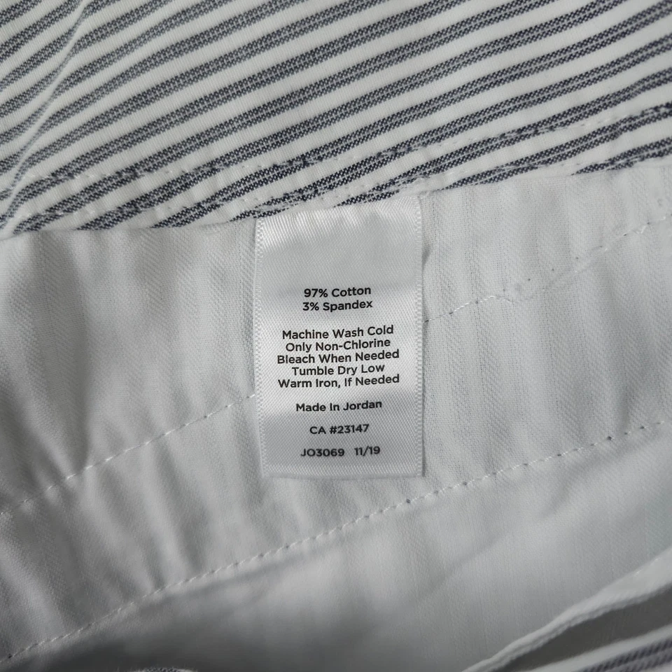 Pantalones Cortos Talbots Perfect Mujer 20W Negro Blanco Rayas Elastizados Cintura Elástica NUEVO Foto 4 de 4