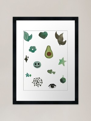 Green Aesthetic Gerahmter Kunstdruck Gerahmtes Wandbild Poster Leinwanddruck Bild