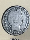 1894 Barber Quarter