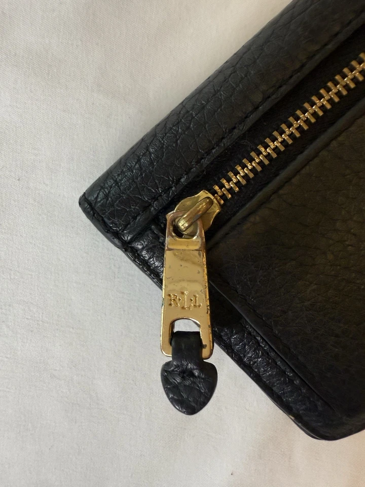 Lauren Ralph Lauren Vintage Check Book Style Black Wallet - Image 3 of 4