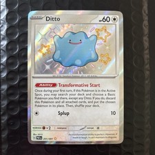 Pokémon TCG Ditto 201/091 Paldean Fates Shiny Ultra Rara Carta Holo NM Condizioni