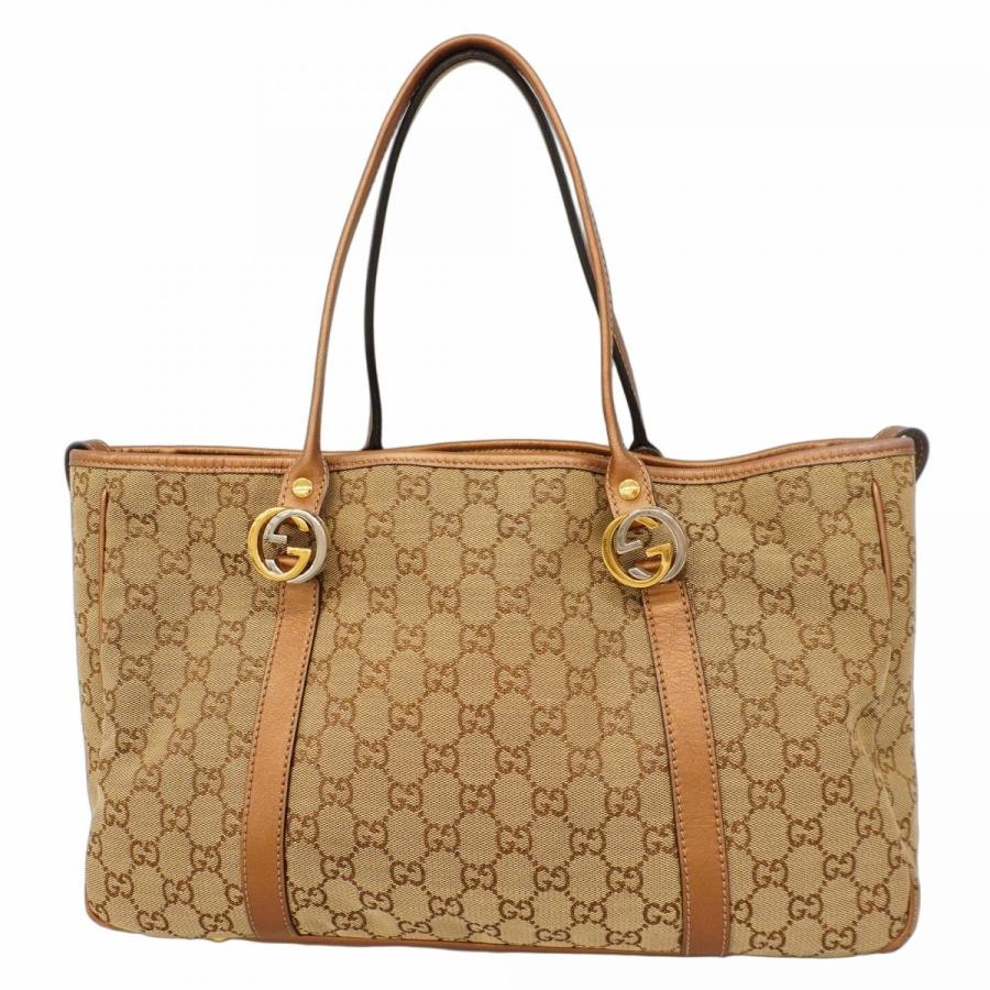 GUCCI 232957 GG Canvas Tote Bag Brown