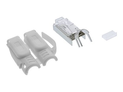 InLine 100er Pack Crimpstecker Cat.6A RJ45 geschirmt mit Knickschutz und RJ-45