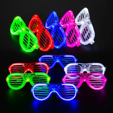 25 Packs LED Glasses 5 Neon Colors Glow in the Dark Party Supplies Favor for Kid