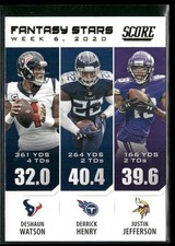 2021 Score Deshaun Watson / Derrick Henry / Justin Jefferson FS6 Fantasy Stars