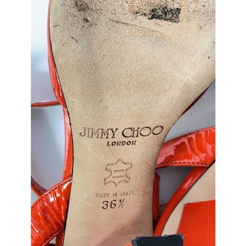 Jimmy Choo Pumps Heel EU 36.5 Orange Leather From Japan 0092715K Authentic - Picture 15 of 24