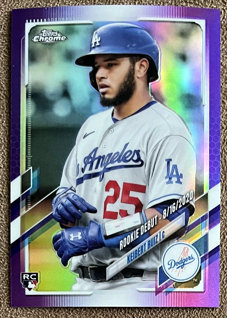 2021 Topps Chrome Update Purple Refractor Rookie #USC47 Keibert Ruiz Dodgers RC