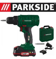 Parkside 20V Cordless Drill Driver Set With 2Ah Battery And Charger Box