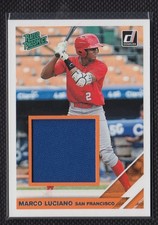 2019 Donruss Rated Prospect Material Marco Luciano Blue Jersey San Francisco