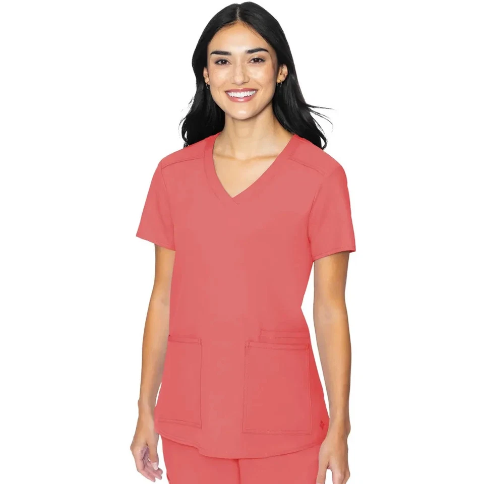 Med Couture Insight Three Pocket Scrub Top Style MC2411 - Image 1 of 4