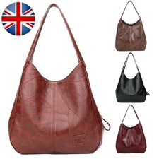 Women Designer Leather Shoulder Bag Large Capacity Ladies Handbag  Hobo  Tote UK