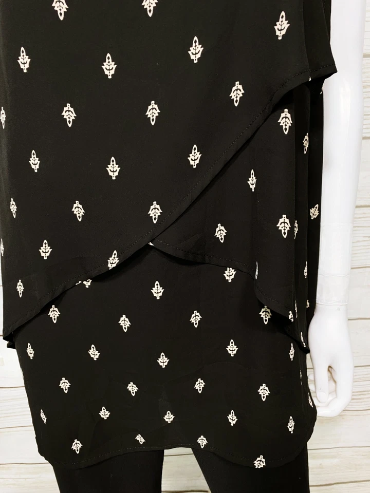 Ava & Viv Womens Tank Top Size 2X Black Layered Round Neck Sleeveless - Image 2 of 4