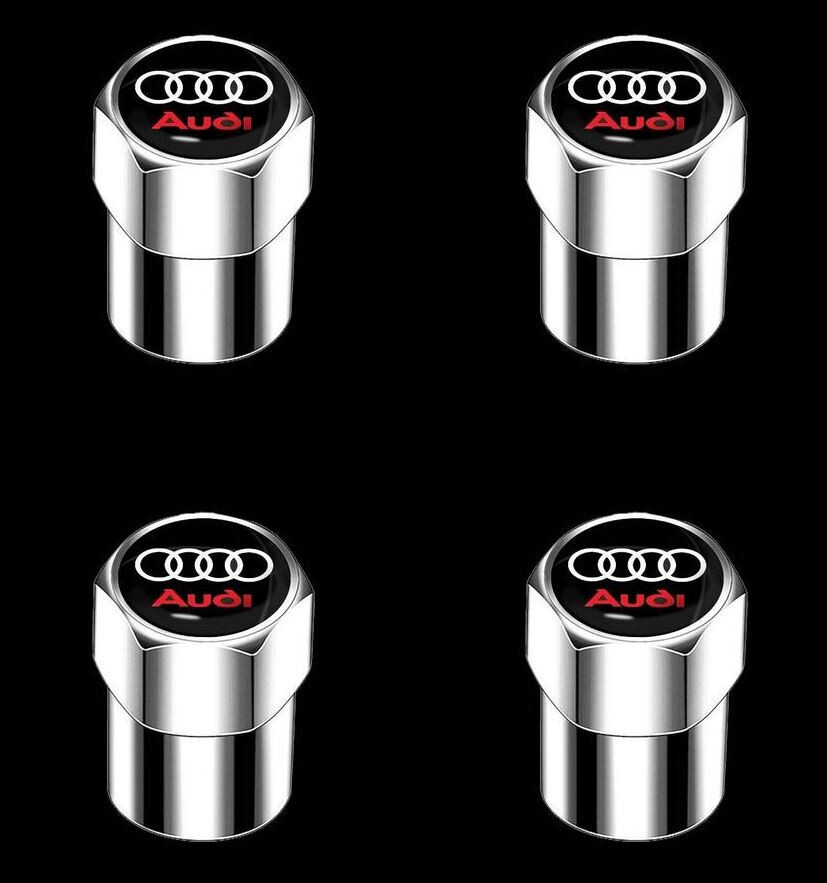 4pcs Silver Rings Car Tire Valve Caps Stem Caps Air Valve Dust Covers