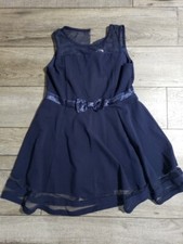 Calvin Klein Girls' Sleeveless Party Dress, Fit and Flare Silhouette, Sz 14.5