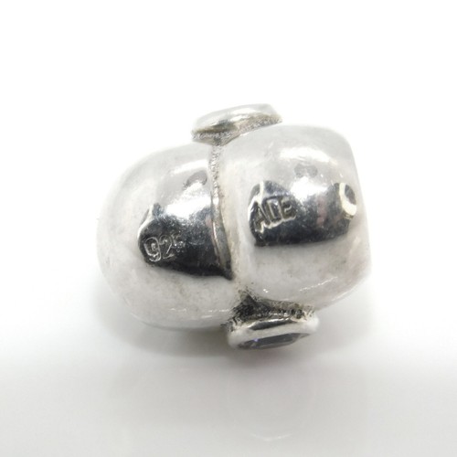 Pandora 925 Sterling Silver Heart Charm Bead with Pink CZ #790134PCZ - Picture 4 of 4