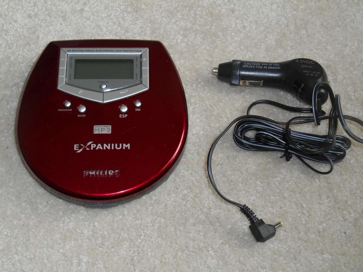 【中古】Portable MP3 CD Player Red Sony ZS-E5 Red Portable CD Player AM/FM Radio AUX Input Stereo