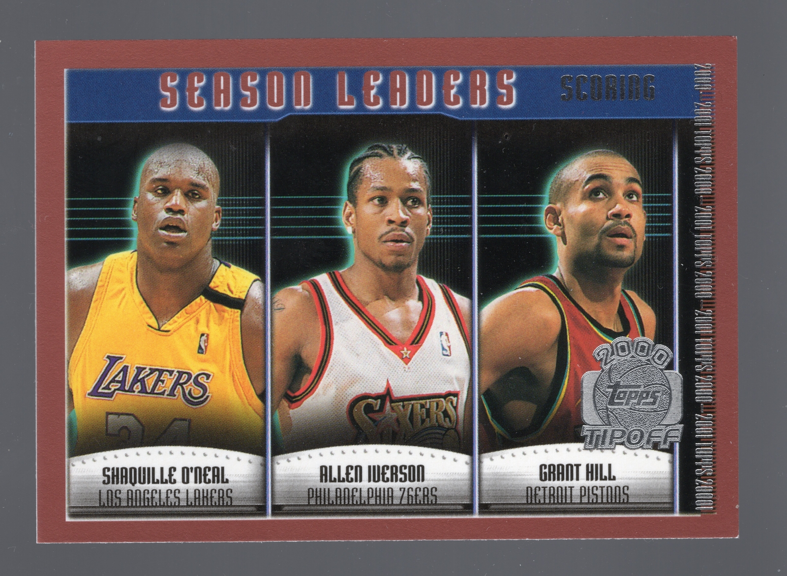 Shaquille O'Neal/Allen Iverson/Grant Hill 2000 Topps Tipoff #135