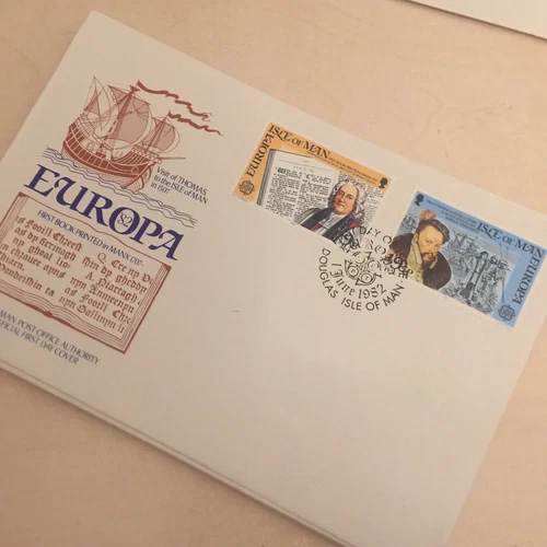 isle of Man FIRST DAY COVER Europa 1982 Printing  First Books UNADDRESSED WCP