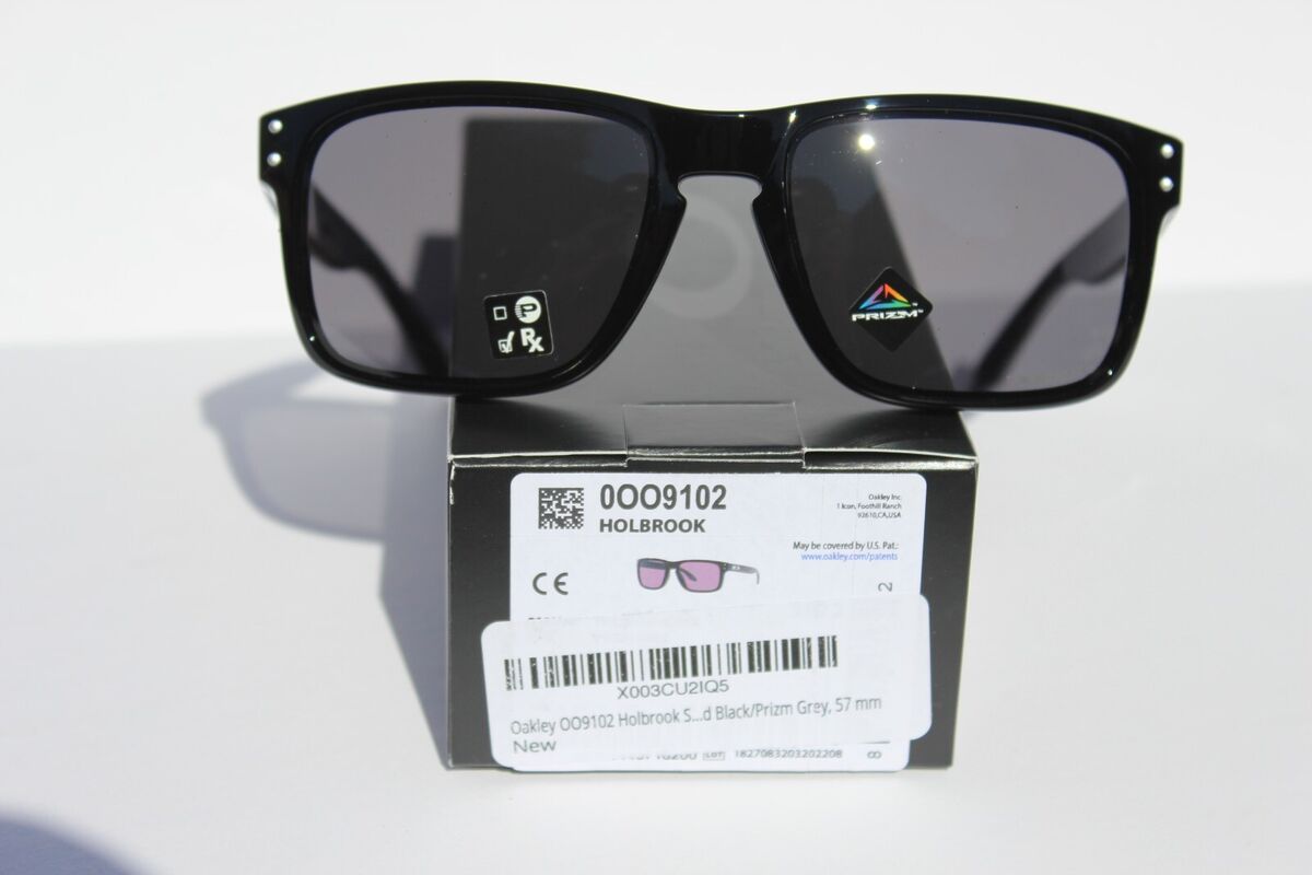 OAKLEY Holbrook Sunglasses Polished Black/Prizm Grey NEW OAKLEY Holbrook Sunglasses Polished Black/Prizm Grey NEW