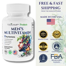 Men's Multivitamin & Mineral Complex, Blended Male Support Complex by Todicamp