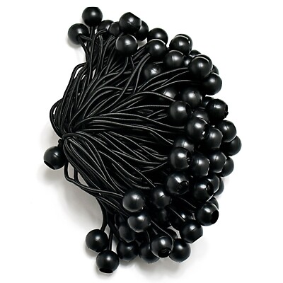 50 100PC Ball Bungees Cord Tarp Party Tent Tie Downs Bungee Canopy Gazebo Strap 