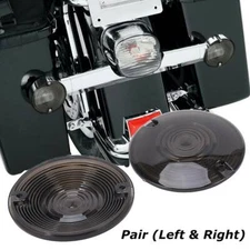 Turn Signal Light Lens Cover fit For Harley Touring Road King Glide Smoke