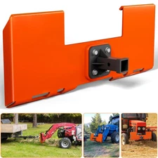 3/8" Thick Skid Steer Mount Plate Quick Attachment w/2" Removable Hitch Receiver