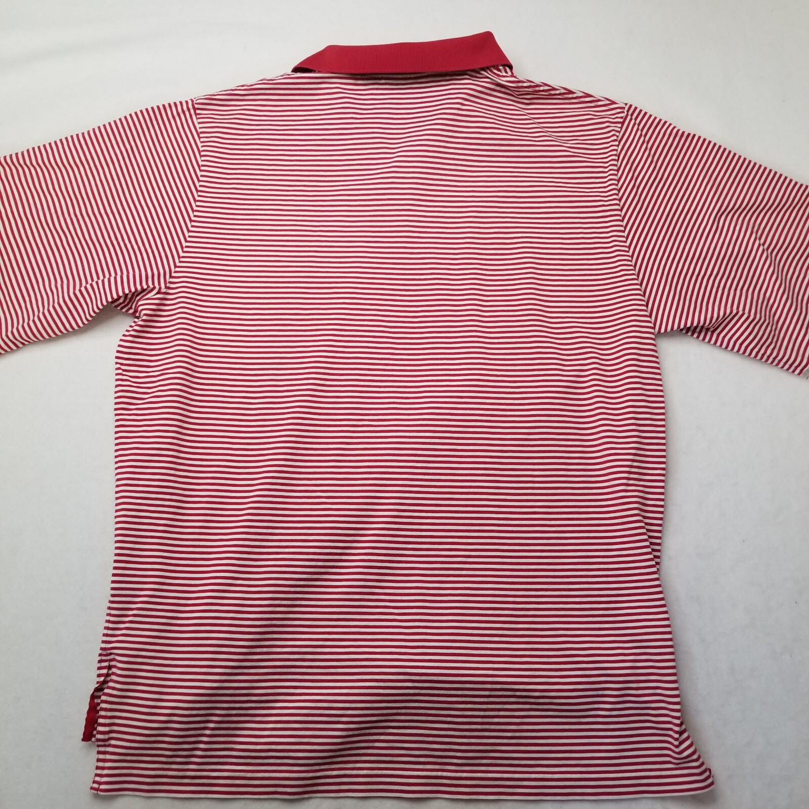 Polo Golf Ralph Lauren Uomo XL Pima Camicia Cotone Arancione Bianco Righe Casual Pony