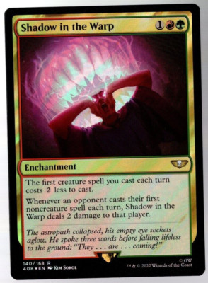 Shadow in the Warp 140/168 Rare Surge Foil Warhammer 40K MTG Near Mint