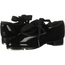 Capezio Tele Tone Patent Leather Mary Jane Tap Shoes Black Kids Size 1.5M
