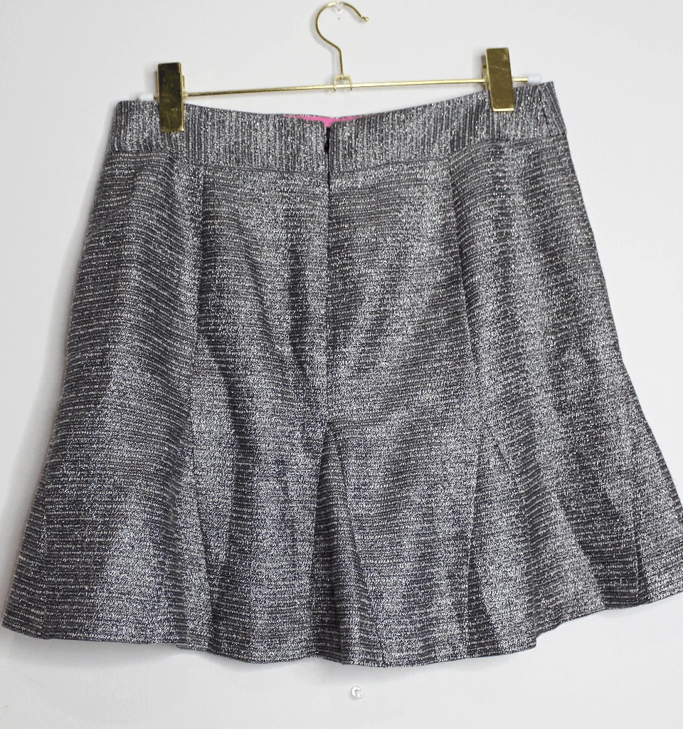 NWT BR Silver Tweed Stripe Mini Skirt 8P eBay