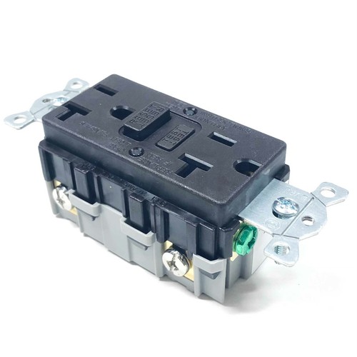 GFRST20 Hubbell GFCI Commercial Self Test Receptacle (Brown) 20A, 125V - Picture 2 of 7