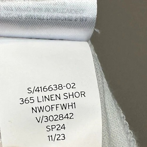 Gap 365 White High Rise Linen Blend Trouser Shorts Sz L NWT - Picture 3 of 8