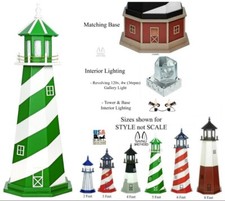 NEW YORK JETS LIGHTHOUSE - NY NJ Football Green & White Working Light AMISH USA