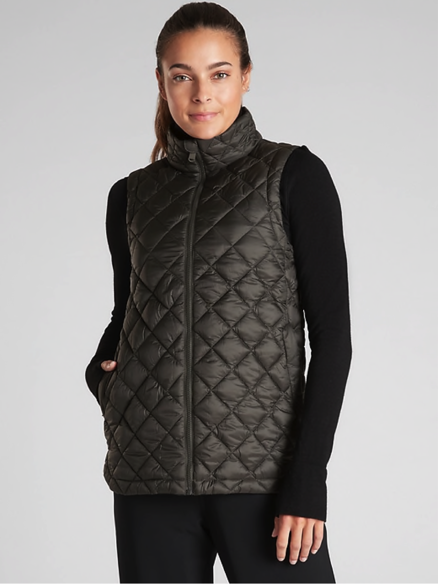 athleta black vest