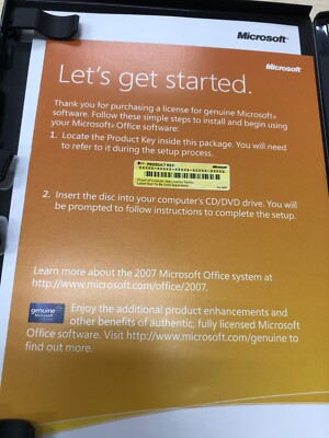 Microsoft Office Enterprise 2007 (Home Use) w/Key | eBay
