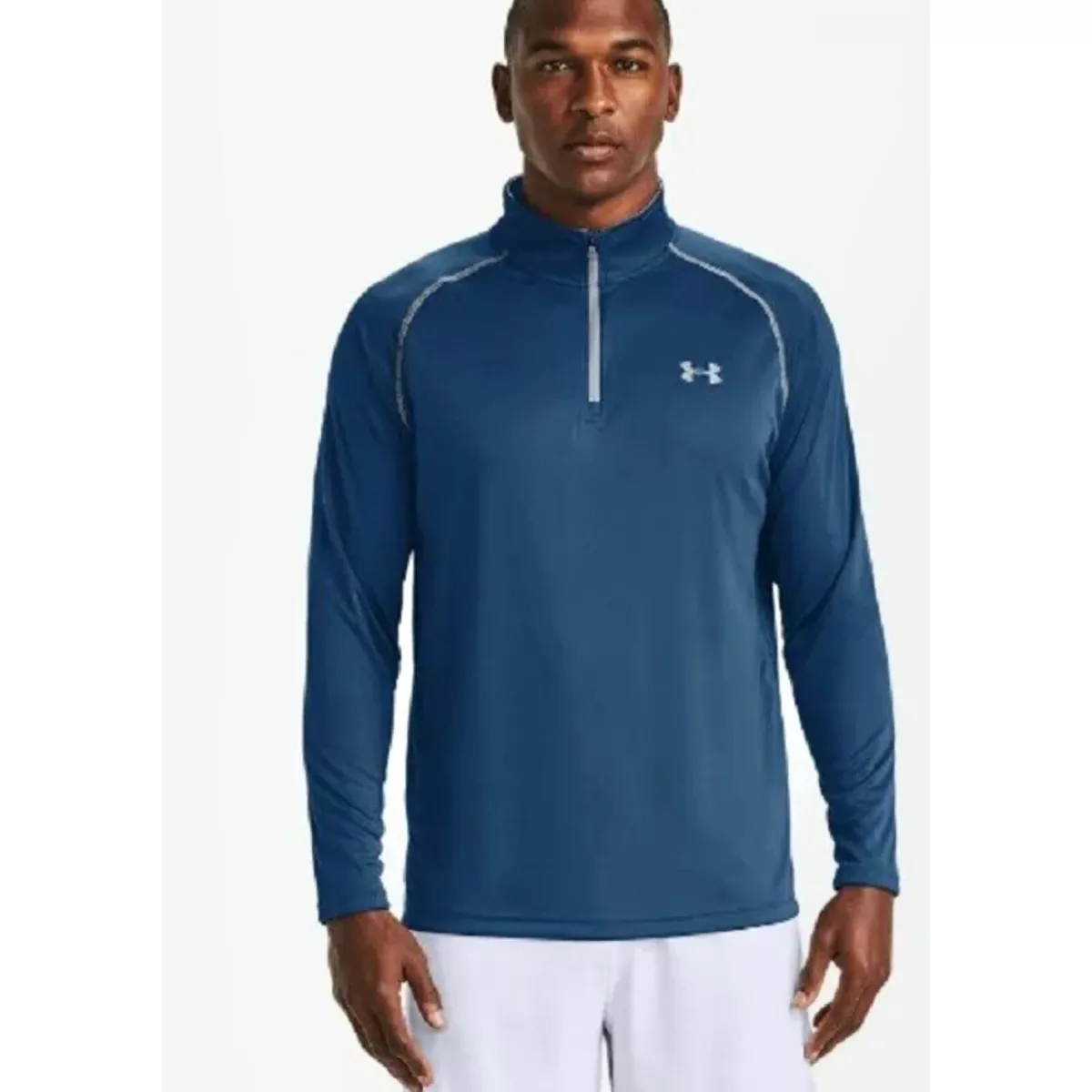 Under Armour UA Velocity 2.0 Blue 1/4 Zip Athletic Pullover Loose Fit Men's  M