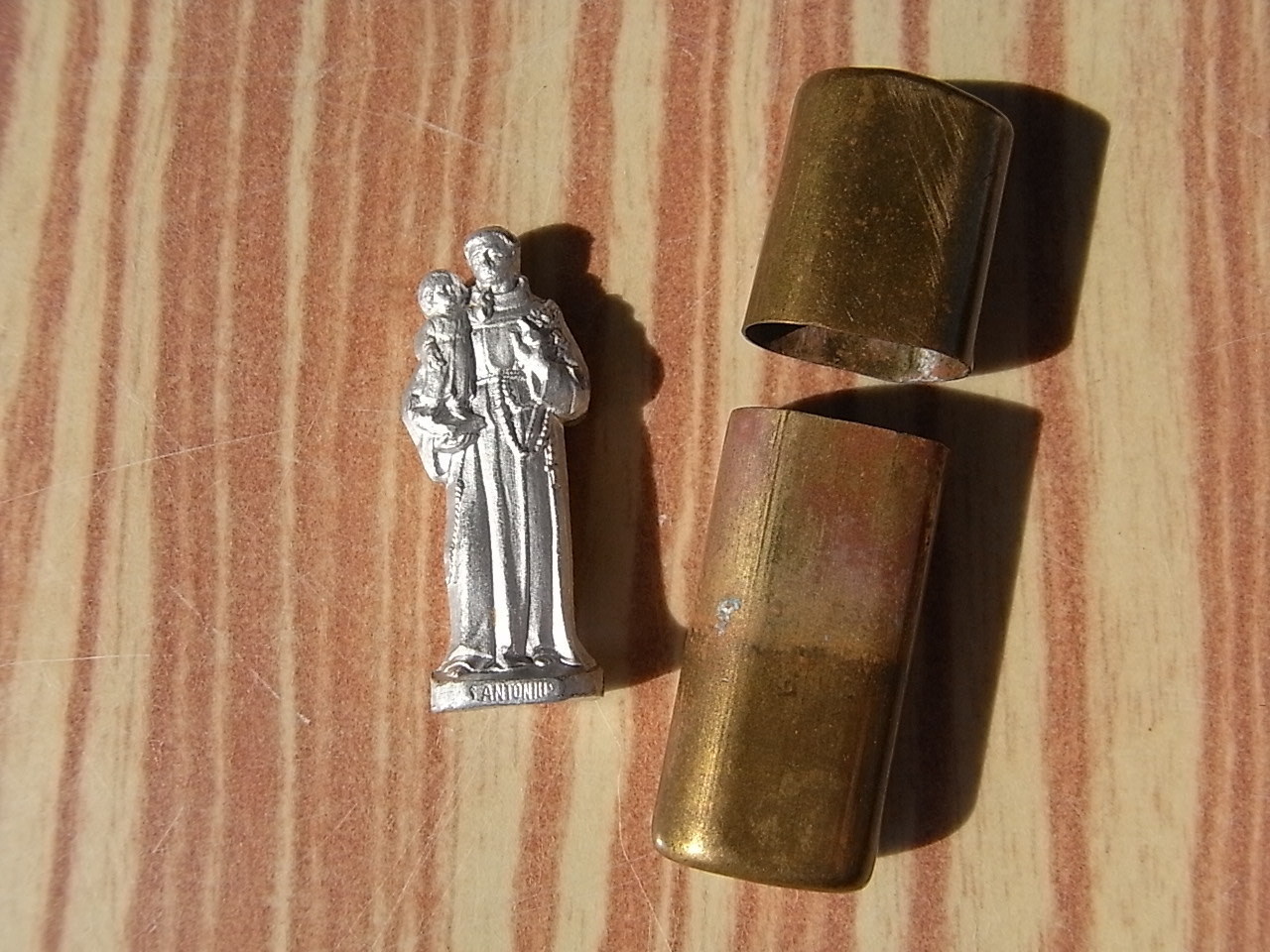 Heiliger Antonius mit Kind in Messing Hülse Germany wk Schutzpatron