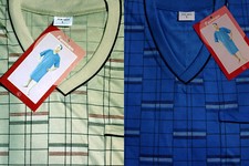 Herren Nachthemd Kurzarm 100% Baumwolle Schlafshirt in Verschiedene Farben HNh1