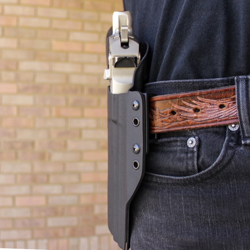 GMI 枪套 - Desert Eagle Gryphon OWB 皮套(黑色/碳纤维/薄/绿色) — 第 3/4 张图片