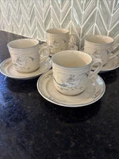 International Stoneware Marmalade Goose Geese Coffee Cup & Saucer Set of 4 VGUC