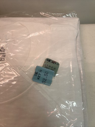 VTG T Shirts Boys Sz XL 50/50 Kodel Cotton White Single Stitch 3 Pk Kmart - Afbeelding 4 van 5
