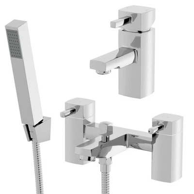 ARCHITECKT Bath Shower Filler Chrome Spout Hot Basin Sink Lever Mixer Tap Mixer Taps Square