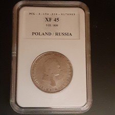 5 ZLOTYCH 1830 POLAND / RUSSIA - NIKOLAY I - PCG