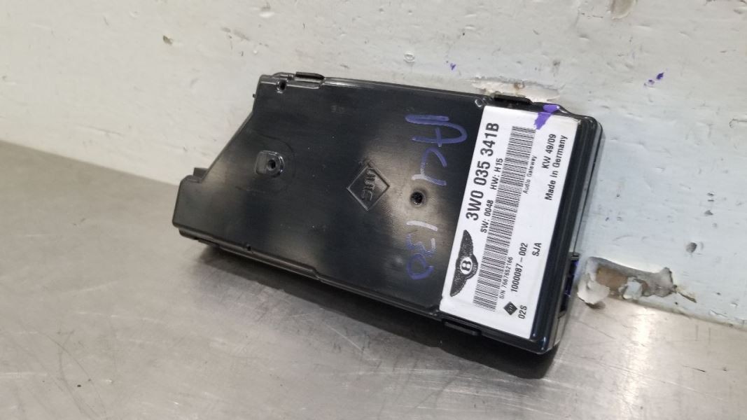 10 BENTLEY CONTINENTAL GT MULTI-MEDIA INTERFACE CONTROL MODULE 3W0035341B