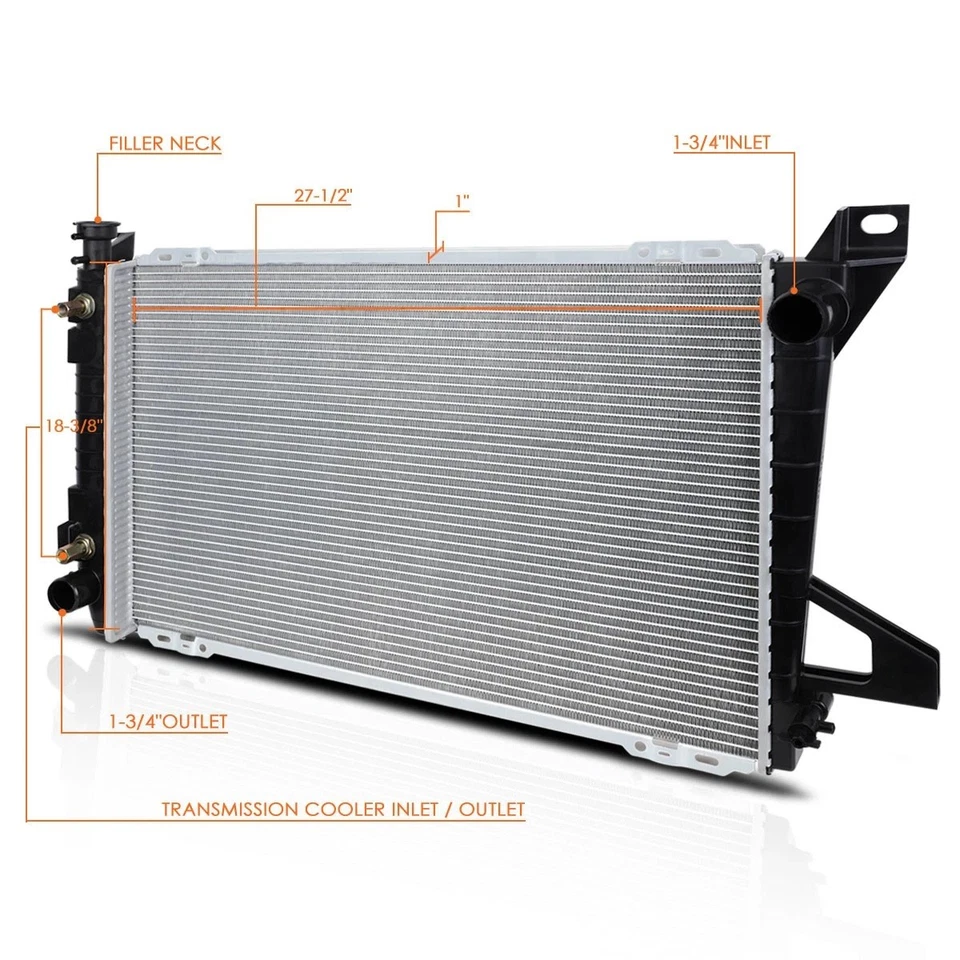 Radiador para Ford F-150 F-250 Bronco 1985-1996 1989-1997 F-350 5,0 L 5,8 L CU1453 Foto 4 de 4