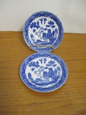 x2 - Blue Willow Saucer Plates - 5-5/8" - Japan